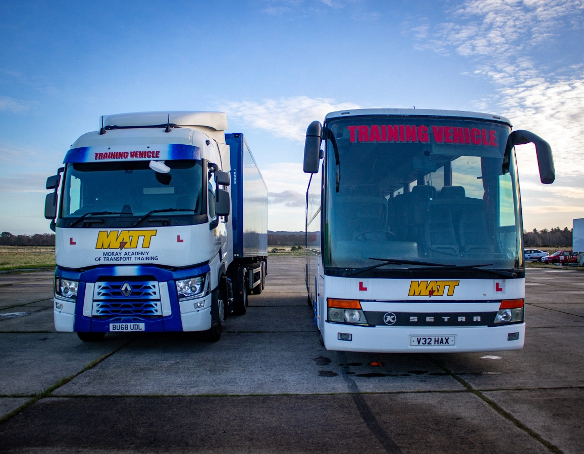 Bus and Lorry together